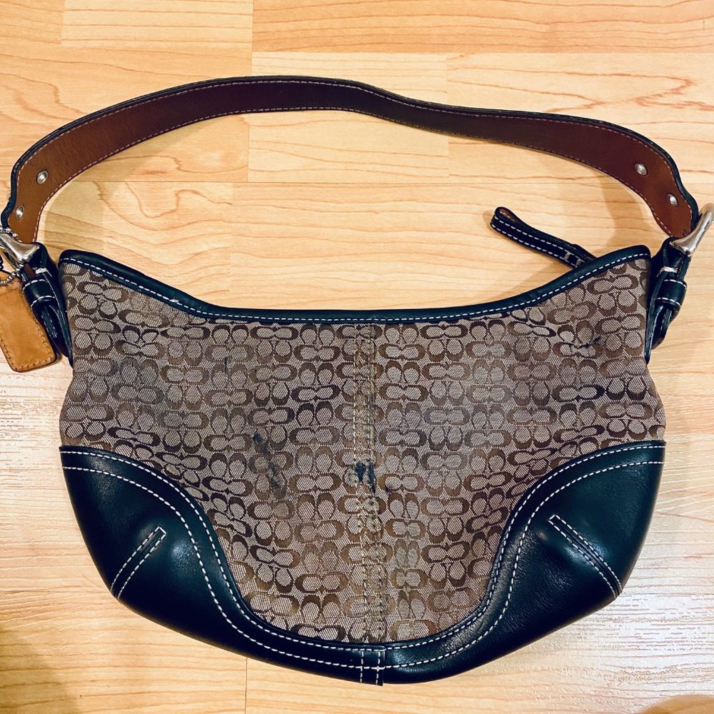 Coach Signature Small Hobo Shoulder Leather Handbag P… Gem